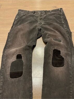 Ralph Lauren RRL Harrington Patchwork Corduroy Trousers Hobo Pants 38 x 30